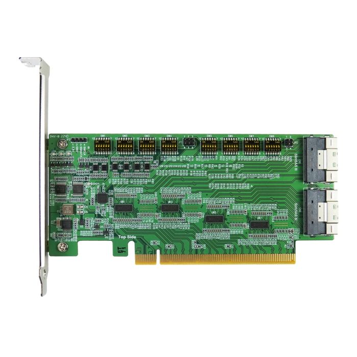 PCIe x16 Gen4 ReDriver to SlimSAS 8i Dual Port AIC high-speed data transfer