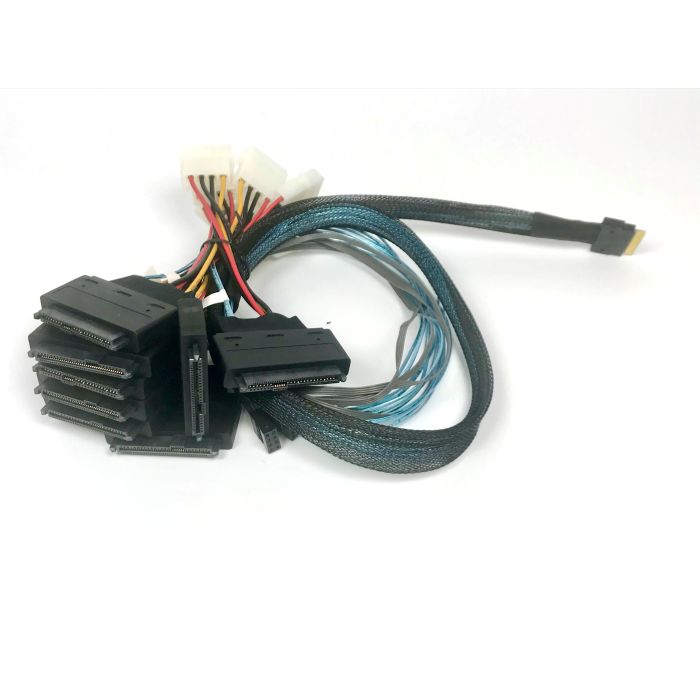 Buy 1 Meter SlimSAS 8i SFF-8654 to 8 X SFF-8639 U.3 Cable Tri-Mode