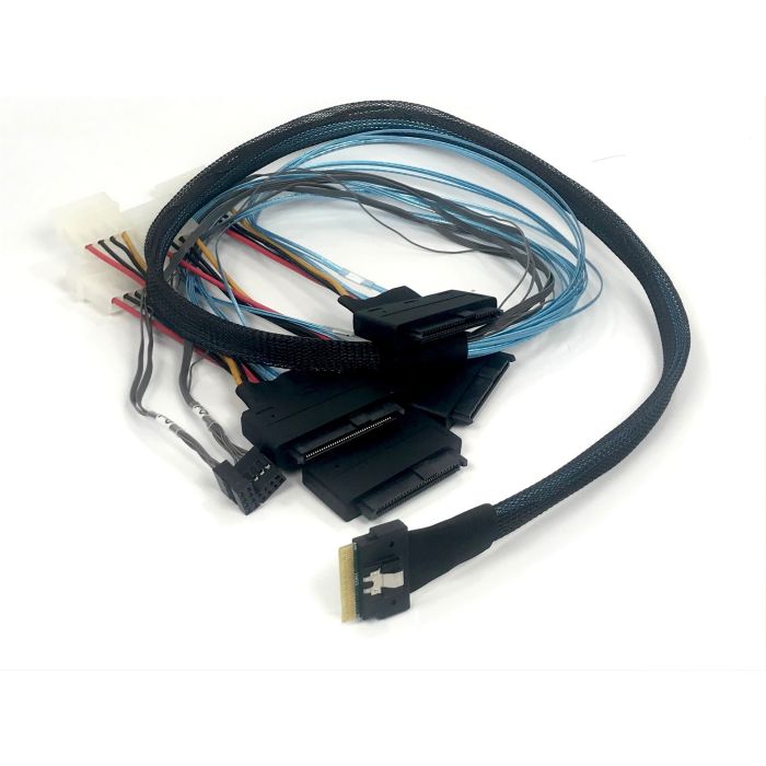 Buy SlimSAS 8i to 4x NVMe U.2 Cable - 1 Meter
