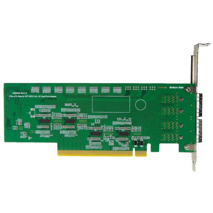 PCIe x16 Gen4 with ReDriver to External Mini SAS HD 1x2,