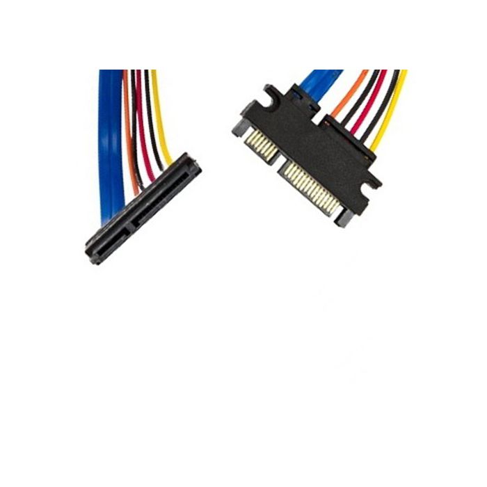 22 Pin SATA Male to Female Extension Cable - 4 Inches