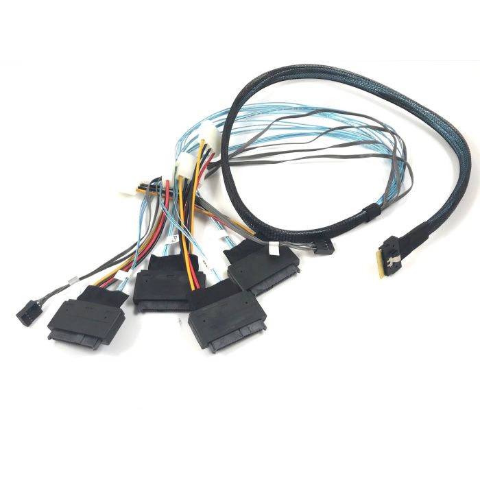 1 Meter ‌SlimSAS 8i S‌FF-8654 to 4 X SFF-8639 U.3 Cable