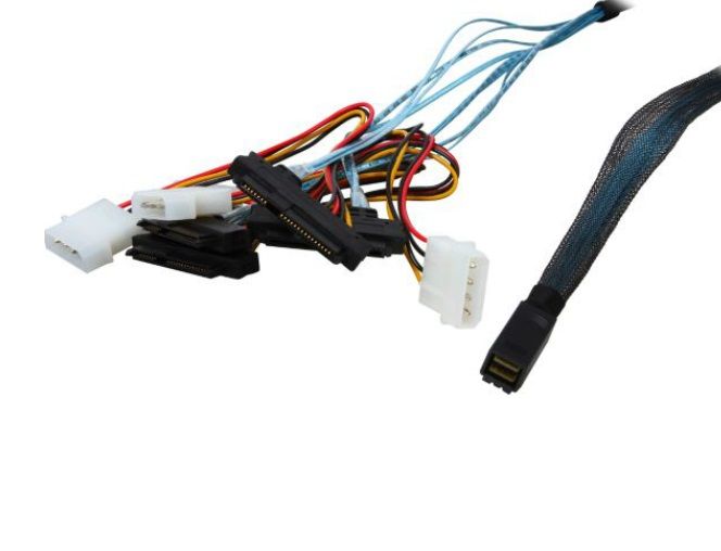 Adaptec Internal Mini SAS Cable 2279800-R SFF-8643 To SATA SFF-8448