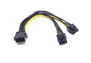 8 Pin PCIe to Dual 8 Pin Splitter  Crypto Mining Cable - 25 CM