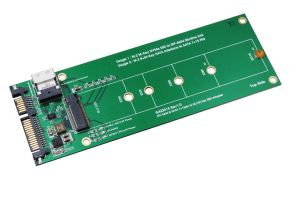 Slimline SAS (SFF-8654) and SATA to M.2 SSD Adapter