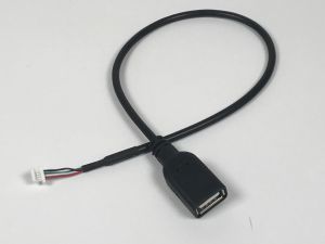 USB Type A Female 12 Inch Cable to Internal 5 Pin 1.0 mm Connector