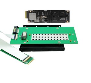 EDSFF E1.S NVMe SSD to M.2 M-key Card with 3.5 Bracket