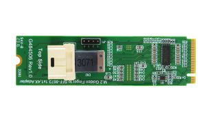 ReDriver Equipped M.2 M-Key PCIe 4.0 Adapter to MiniSAS-HD