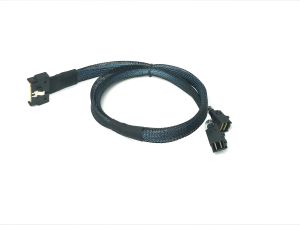 ‌MCIO x8 74 Pin ( NVMe) to 2 X Mini SAS SFF-8643 Cable - 75 CM 