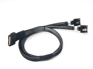 MCIO x8 74 Pin Y Cable: Split to 2 x 38 Pin x4 MCIO -500MM