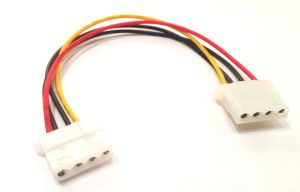 4 Pin Power Supply Female to 4 Pin Female Cable - 8 Inch