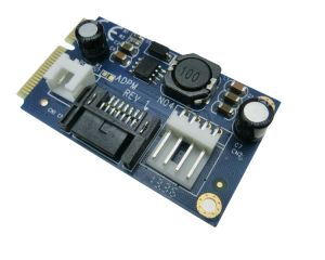 SATA to mini-SATA Adapter With Power Connector