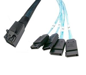 Internal Mini SAS HD SFF-8643 to 4 SATA Internal Cables 1 Meter