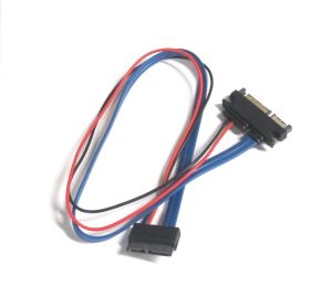 Slimline 13 pin SATA Female to 22 Pin SATA Male Cable Adapter – 20 Inches