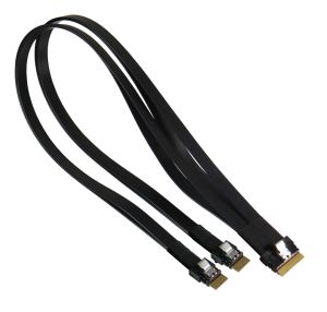 ‌Slimline SAS (SFF-8654) 8i to 4i 2-Port Y-Cable