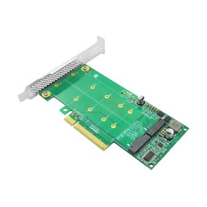 2 Port PCIe 4.0 x8 to M.2 NVMe Adapter