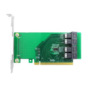 4 Port PCIe 3.0 x16 to U.2(SFF-8643) NVMe SSD Adapter