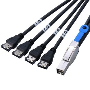 SAS HD SFF-8644 Host to 4 eSATA Fanout Cable -2 Meter