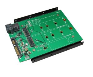 SFF-8643 and SATA to M.2 SSD (PCIe/SATA) Adapter