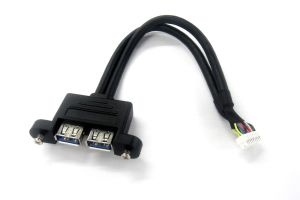Intel NUC Skull Canyon Internal USB 3.0 Header Cable to Dual USB 3.0 Panel Mount