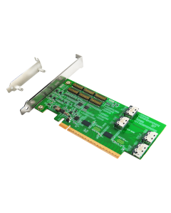 PCIe x16 with ReDriver to MCIO 38P SFF-TA-1016 Quad Port AIC GEN 5