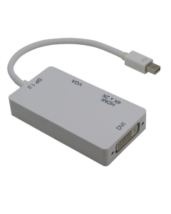 Mini DisplayPort to DVI/HDMI/VGA Adapter 1.2V 3 in 1 Adapter