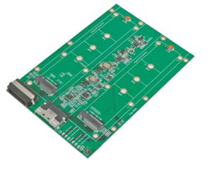 Slimline SAS 8-Lane for Dual Port M.2/M.3 NF1 NVMe SSD Adapter