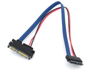 Slimline 13 pin SATA Female to 22 Pin SATA Male Cable Adapter
