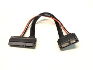 Slimline 13 Pin SATA Male to 22 Pin SATA Female Cable Adapter