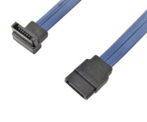 BLUE SATA Internal Cable Straight to 90 degree right angle 20