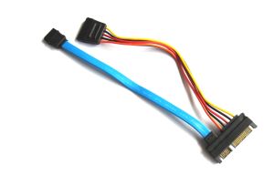 SATA 22 Pin Male to 7 Pin SATA Cable with 15 Pin SATA Female Power Cable