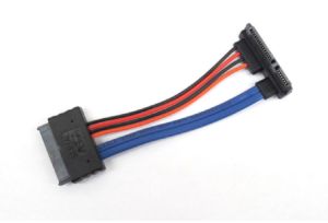 Micro SATA 16 pin Female to 22 Pin Left Angle SATA III Female Cable - 5 Inches