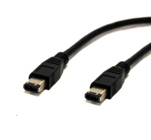 Firewire IEEE 1394 Cable 6 Pin Male to Male - 1 M Black
