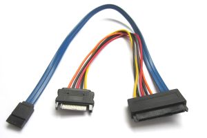 SAS 29 Pin to 7 Pin SATA Cable with 15 Pin SATA Power Cable