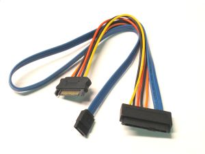 SAS 29 Pin to 7 Pin SATA Cable with 15 Pin SATA Power Cable 24 Inches