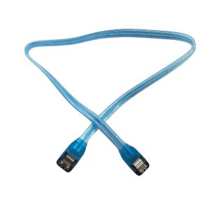 SATA II Cable 18 inch with Metal Latch in UV BLUE