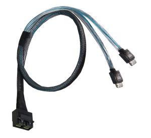 Mini SAS HD 8-Lane to OCulink 4-Lane Dual Y-Cable