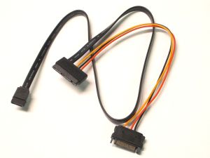 Micro SATA Cable with 15 Pin Power and SATA III DATA Adapter Cable