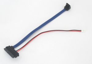 22 Pin SATA Female Cable with 2 Pin Power and Right Angle 7 Pin SATA