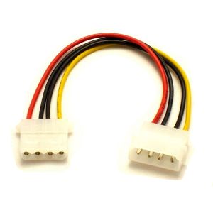 4 Pin Molex Male to a 4 Pin Molex Female Power Cable