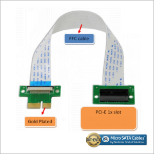 PCI-e Express 1X Riser Extender Card with High Speed Flexible Cable