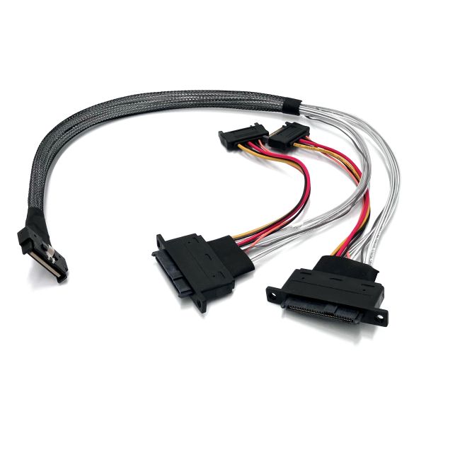 Buy MCIO x8 74 Pin to 2 x SFF-8639 U.2 Cable - 50CM Online