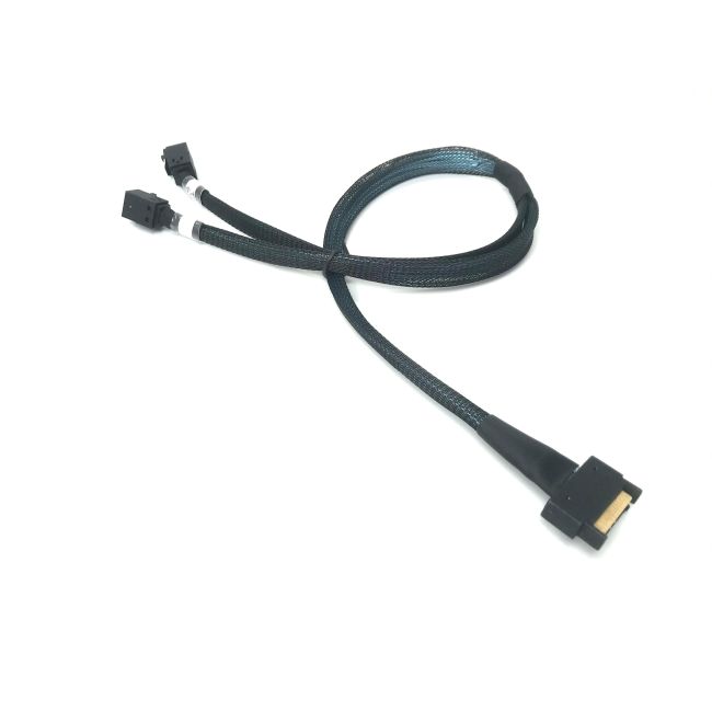 MCIO x8 74 Pin NVMe to 2XMini SAS SFF-8643Cable-50CM Adapter