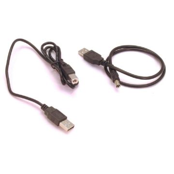 USB Cable A to B with USB 5 Volt DC Plug Power Supply Cable