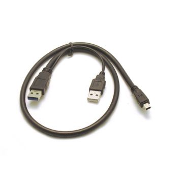 USB 3.0 Y Cable A Male to A Male and 5 Pin Mini