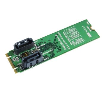 M.2 B+M Notch to SATA 7 Pin x2 Raid Card
