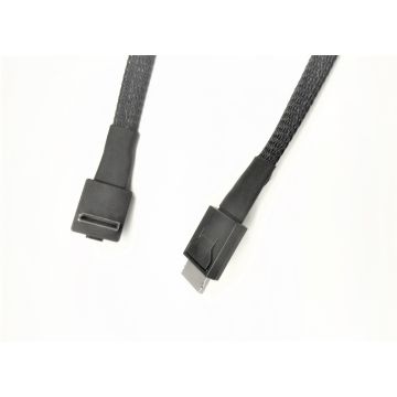 OCuLink 4i SFF-8611 Male Plug to Right Angled Male Cable Assembly 14 Inches