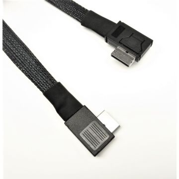 OCuLink SFF-8611 Straight Angled Male to Straight Angled Male Cable Assembly -250mm