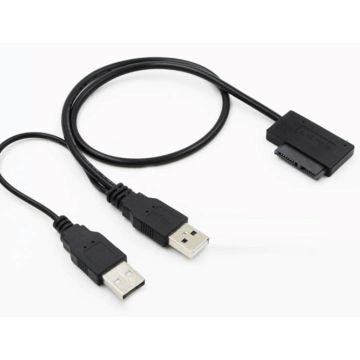 Buy SLIMLINE SATA 13 Pin to USB Y Side Angle Converter Cable