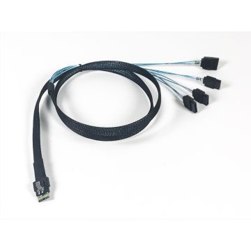 SlimSAS 4i Straight to 4X SATA 1 Meter